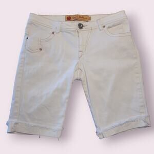 VTG Y2K Apple Bottom Jean Shorts White 9/10 Retro Low Rise Booty Shorts GUC